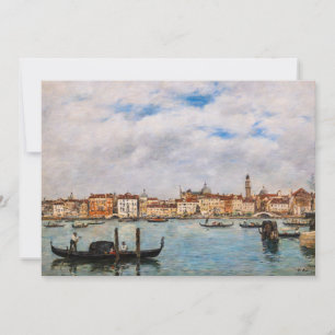 Cartão De Agradecimento Eugene Boudin - Veneza, Riva degli Schiavoni