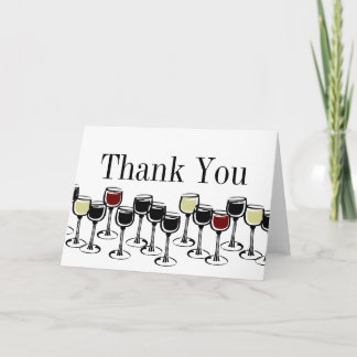 Cartão De Agradecimento Evento de gala de provando de vinho para festa de 