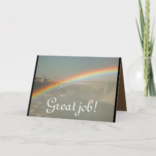 Cartão De Agradecimento Excelente Trabalho Arco-Íris Personalizar Destino