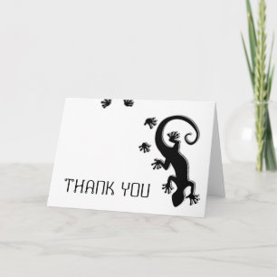 Cartão De Agradecimento Executando Gecko + Obrigado