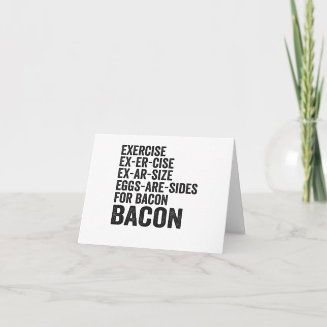 Cartão De Agradecimento Exercício Ex-Tamanho Os Ovos Ex-Tamanho São Engraç (Frente)