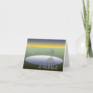 Cartão De Agradecimento Exibição de Caixa de Madeira