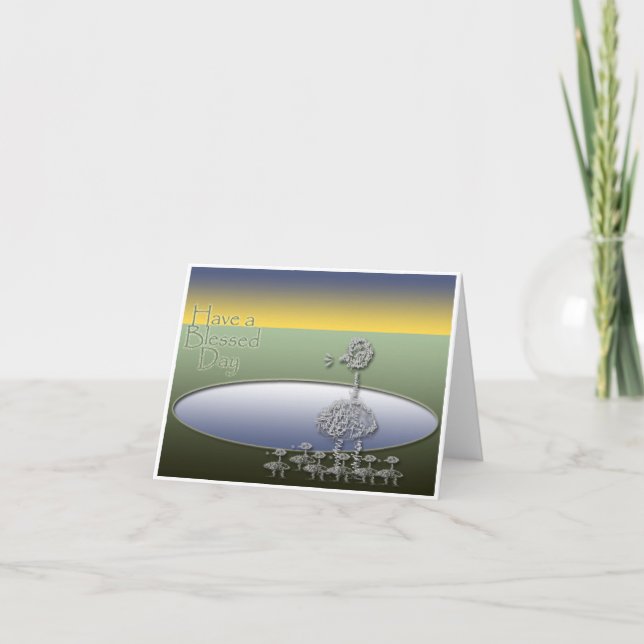 Cartão De Agradecimento Exibição de Caixa de Madeira (Frente)