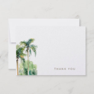 Cartão De Agradecimento Exquisita Aquarela Tropical Nome Personalizado