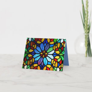 Cartão De Agradecimento Exquisite Elegância de Vidro Estido Floral