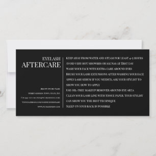 Cartão De Agradecimento Eyelash após instrução de cuidado horizontal pr