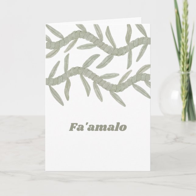Cartão De Agradecimento Fa'amalo (Frente)