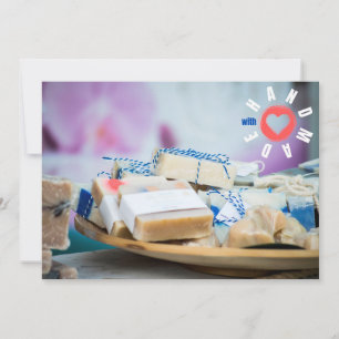 Cartão De Agradecimento Fabricado À Mão Com Amor, Soap Makers Trendência C