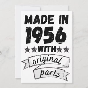 Cartão De Agradecimento fabricado em 1956 com peças originais,