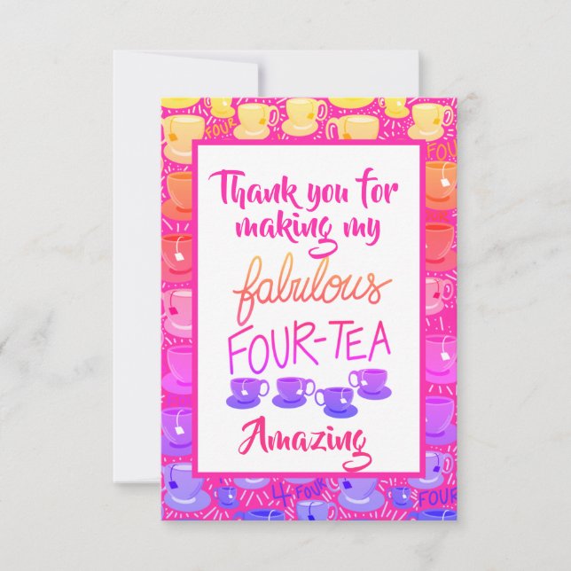 Cartão de agradecimento Fabuloso 40 (Frente)