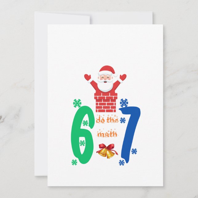 Cartão De Agradecimento Faça a Conta 67 Meme Natal (Frente)