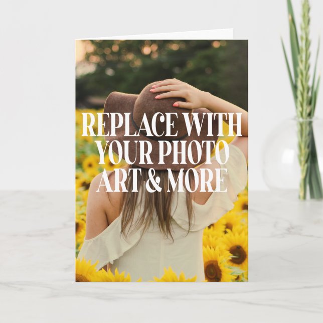 Cartão De Agradecimento Faça seu próprio código QR na placa traseira (Frente)