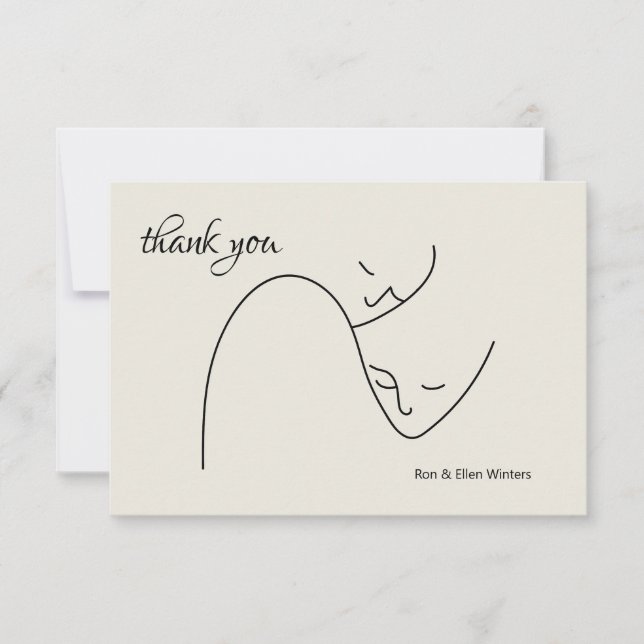 Cartão de Agradecimento Faces (Frente)