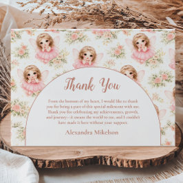 Cartão De Agradecimento Fairy 1st Birthday Girl