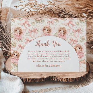 Cartão De Agradecimento Fairy 1st Birthday Whimsical Garden