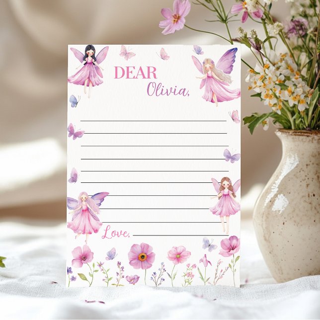 Cartão De Agradecimento Fairy Floral Time Capsule Note Message Card (Criador carregado)
