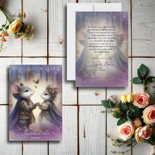 Cartão De Agradecimento Fairytale Fantasy Whimsical Renaissance Wedding