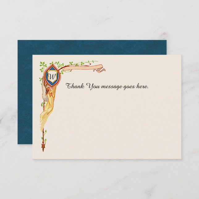 Cartão De Agradecimento Fairytale Wedding Flat Obrigado (Frente/Verso)