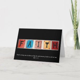 Cartão De Agradecimento FAITH, Faith is being sure of what we hope for ...