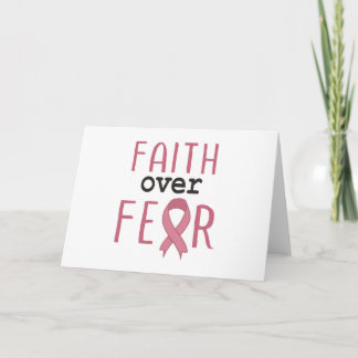 Cartão De Agradecimento Faith Over Fear Breast Cancer Awareness