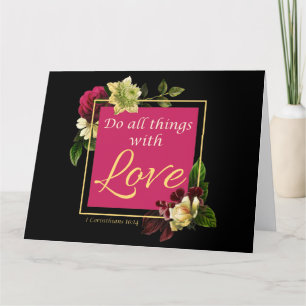 Cartão De Agradecimento Faith Women Floral: Faça tudo com o dom do amor