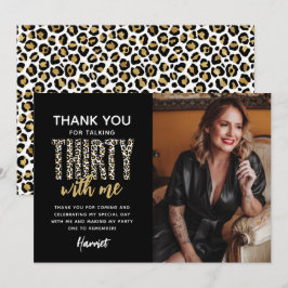 Cartão De Agradecimento Fale 30 comigo! aniversário de 30 anos