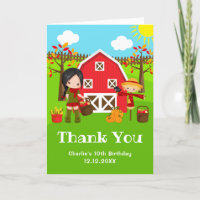 Fall Autumn Barnyard Birthday Black Hair Girl