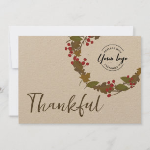 Cartão De Agradecimento Fall Foliage logotipo de negócios graças a agradec