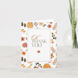 Cartão De Agradecimento Fall Theme Baby Shower Thank You Card