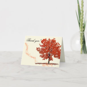 Cartão De Agradecimento Fall Tree Thank you