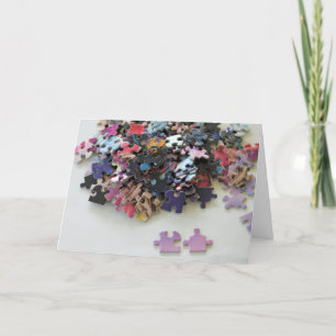 Cartão De Agradecimento Faltando suas peças de Quebra-cabeça em uma placa