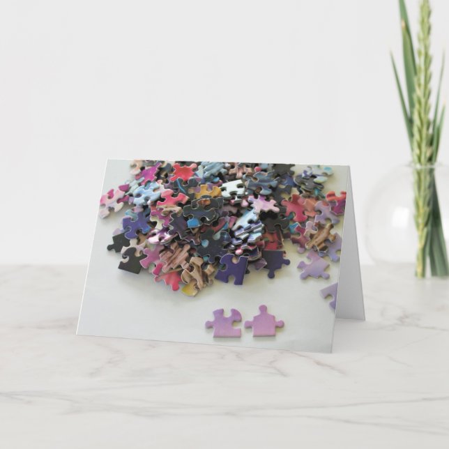 Cartão De Agradecimento Faltando suas peças de Quebra-cabeça em uma placa (Frente)