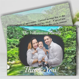 Cartão De Agradecimento Família Obrigado Vallarta River South 0366 Card