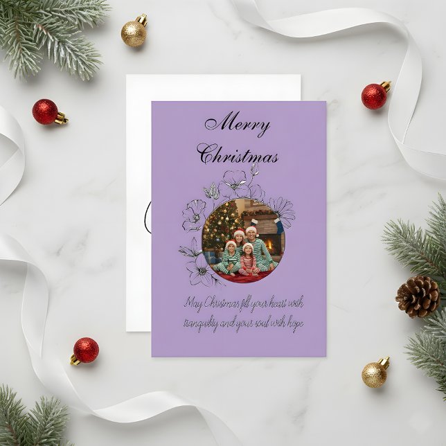 Cartão De Agradecimento Family Christmas Photo Card (Criador carregado)