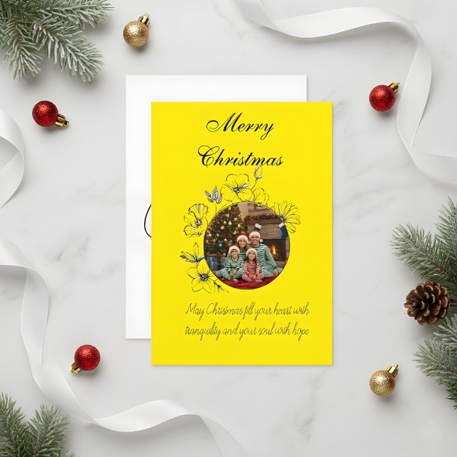 Cartão De Agradecimento Family Christmas Photo Card (Criador carregado)