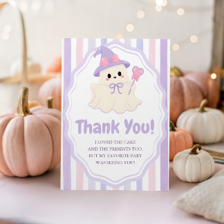 Cartão de Agradecimento Fantasma Spooky One Pastel