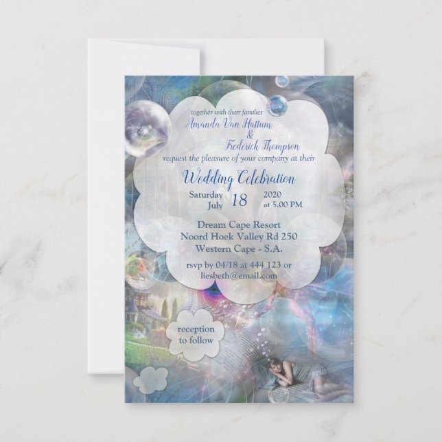 Cartão De Agradecimento Fantasmagoria Casamento de Fantasia (Frente)