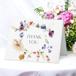 Cartão De Agradecimento Fantasy Floral Elegant Thank You