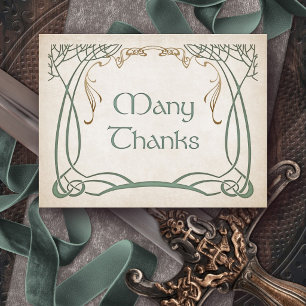 Cartão De Agradecimento Fantasy Medieval Celtic Wedding
