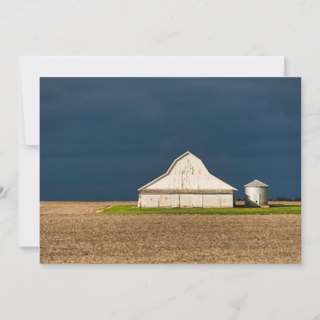Cartão De Agradecimento Farms | White Barn & Silo (Frente)