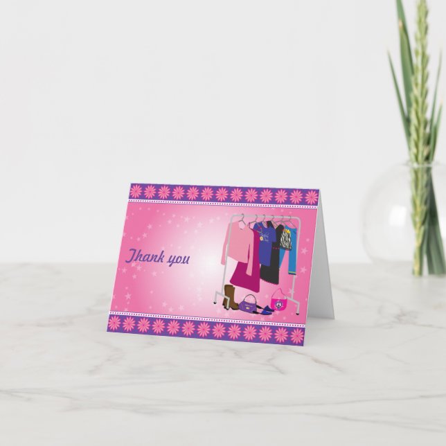 Cartão De Agradecimento Fashion Diva Thank You Card (Frente)