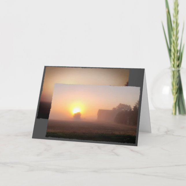 Cartão De Agradecimento Fazenda da Manhã Foggy (Frente)