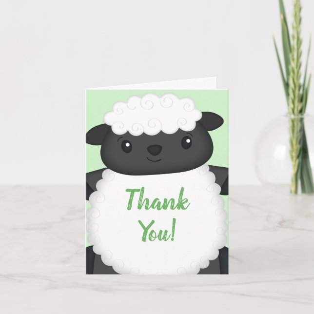 Cartão De Agradecimento Fazenda de Ovinos (Frente)