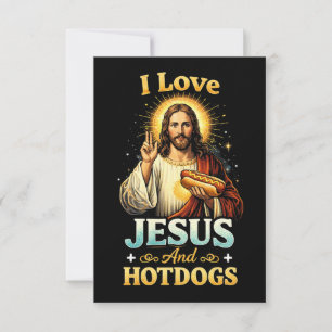 Cartão De Agradecimento Fé, Amor e Cachorros Quentes