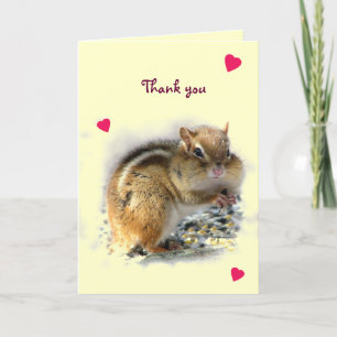 Cartão De Agradecimento Feasting Chipmunk Thank You