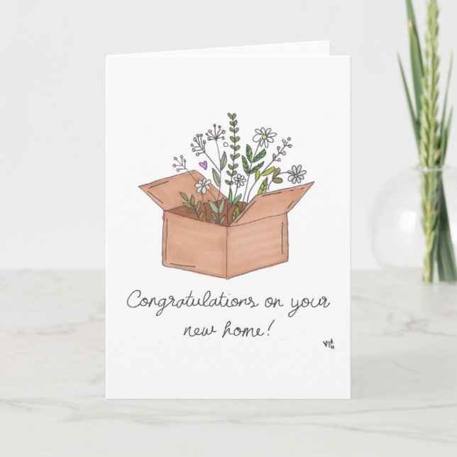 Cartão De Agradecimento Felicita a nova placa doméstica (Frente)