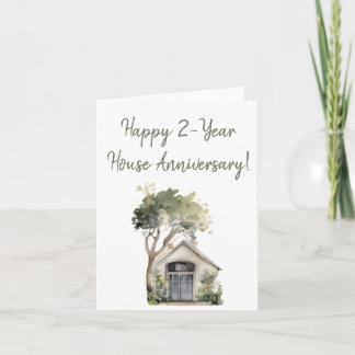 Cartão De Agradecimento Feliz 2º Aniversário da Casa