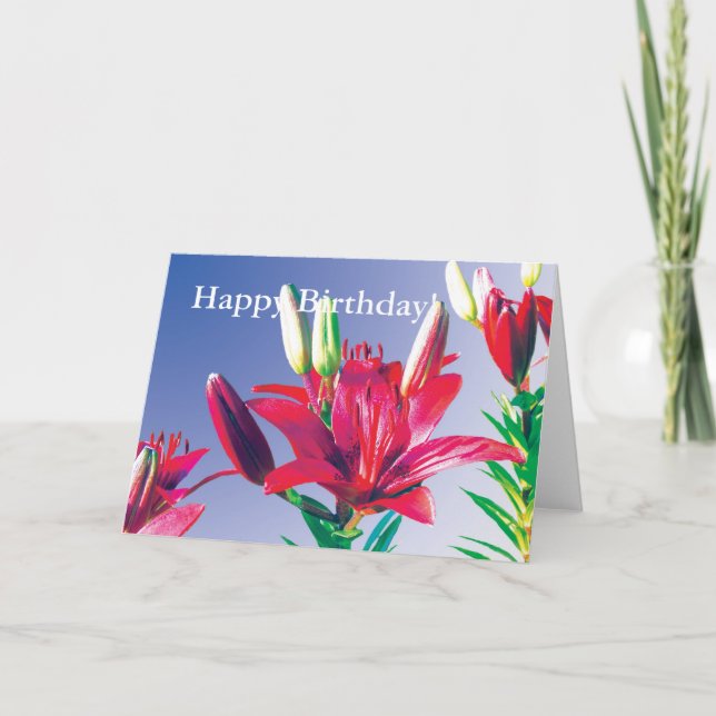 Cartão De Agradecimento Feliz aniversário! (Frente)