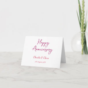 Cartão De Agradecimento Feliz aniversário adicionar nome rosa negrito nome