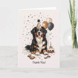 Cartão De Agradecimento Feliz Aniversário Bernese Mountain Dog